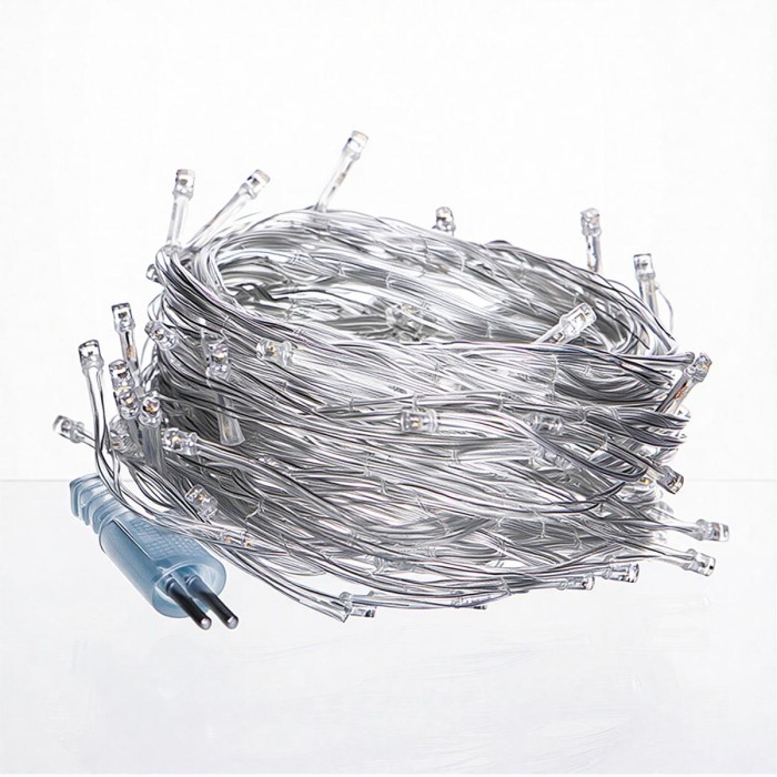 Новорічна гірлянда кімнатна нитка 18 м 180 LED кімнатна гірлянда білий провід Жовте світло (24751)