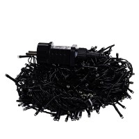 Новорічна гірлянда Різдвяна фея вулична 50 м 500 LED гірлянда на вулицю 8 режимів роботи чорний провід Білий CF500L50MBW (18775)