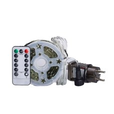 Новорічна гірлянда кімнатна Роса з пультом 100 м 1000 LED нитка зелений провід Жовте сяйво 1000L100MGY (58933)