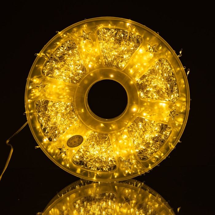 Новорічна гірлянда Хвойна лапа 100 м 3000 LED білий провід Жовте сяйво D3000L100MWY (44309)