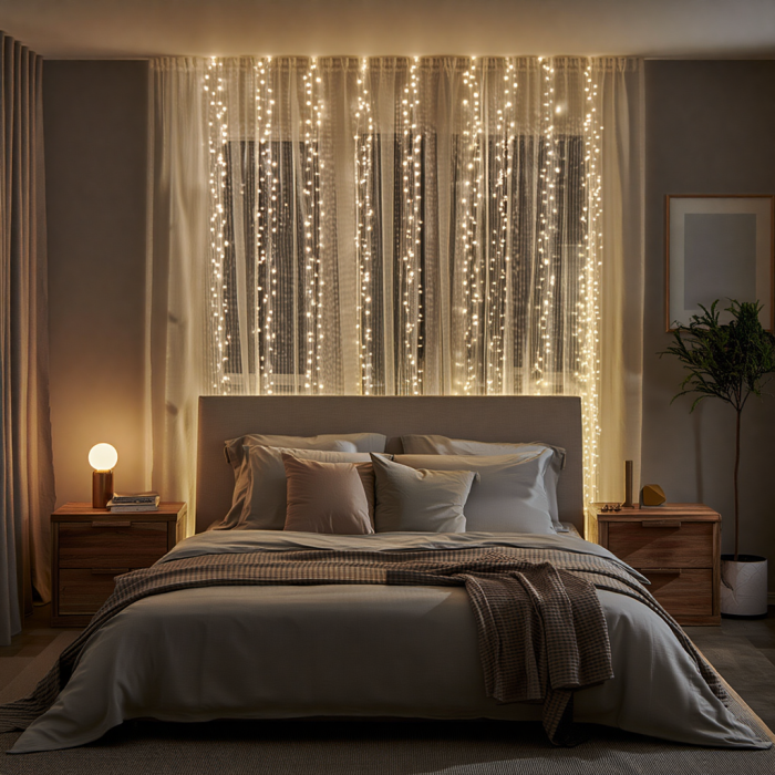 Новорічна гірлянда Хвойна лапа 3х2 м 400 LED Жовте світло D400LED2MY (21947)