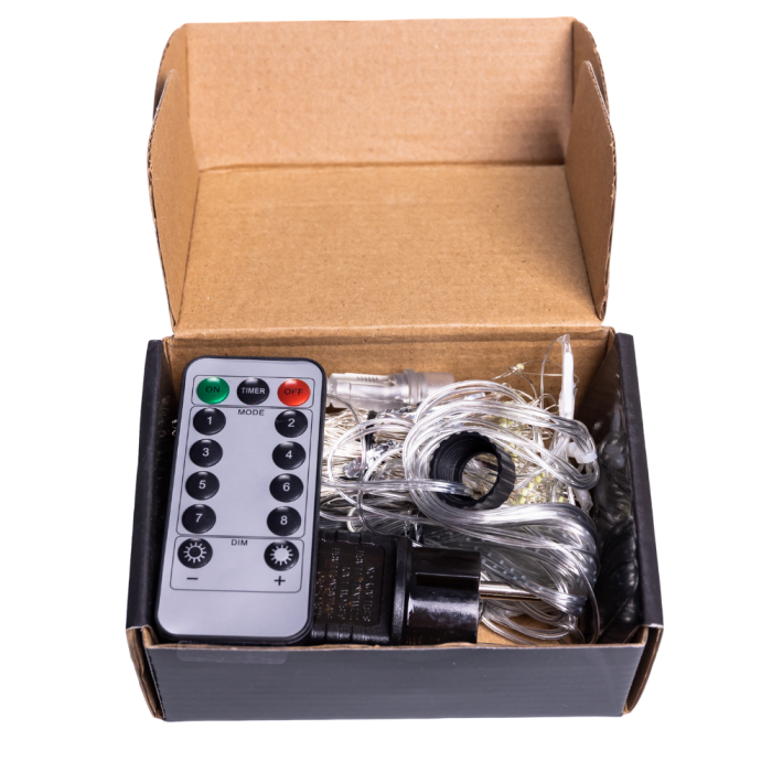 Новорічна гірлянда Хвойна лапа 3х2 м 400 LED Жовте світло D400LED2MY (21947)