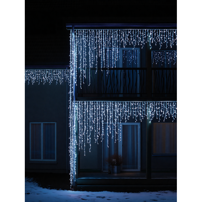 Вулична гірлянда Бахрома 36 м 600 LED білий провід Біле сяйво 36MWW (36979)