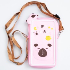 Дитяча силіконова сумочка-гаманець 7*10*3 см Рожевий HP-55-17P (77813)