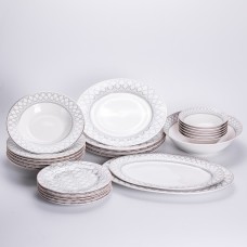 Столовий сервіз з порцеляни Emir на 6 осіб 27 предметів HP-HK-1 (32604)