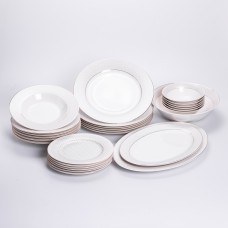 Столовий сервіз з порцеляни Claire на 6 осіб 27 предметів HP-HK-2 (68712)