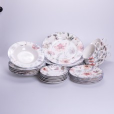 Столовий сервіз з порцеляни Fleur на 6 осіб 30 предметів HP-HK-5 (58709)