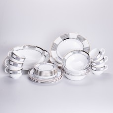 Столовий сервіз з порцеляни Geometry на 6 осіб 32 предмети HP-HK-6 (26758)