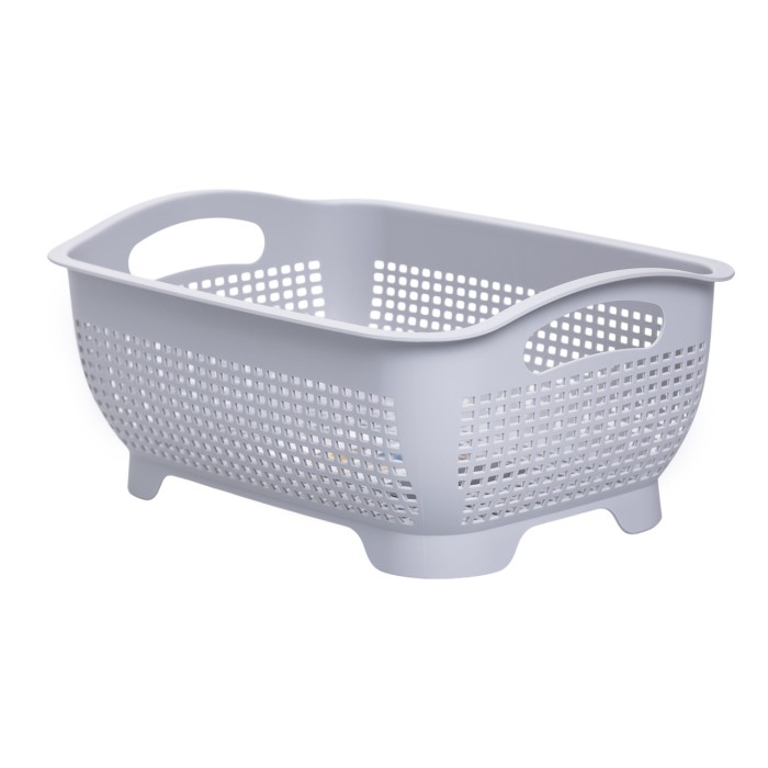Кошик-друшлак 2 в 1 для миття овочів, фруктів і зелені 29,5×21×11 (см) Білий HP-45-6W (29870)