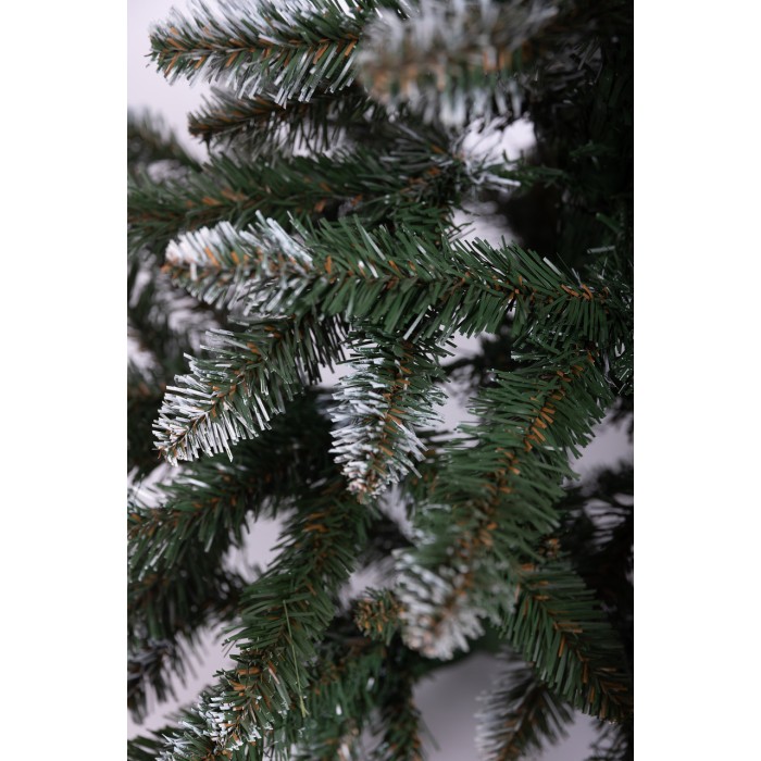 Ялинка штучна сосна 130 см зелена з білими кінчиками (45710)