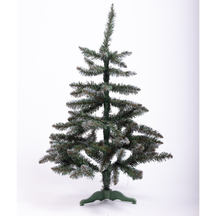 Ялинка штучна сосна 130 см зелена з білими кінчиками (45710)
