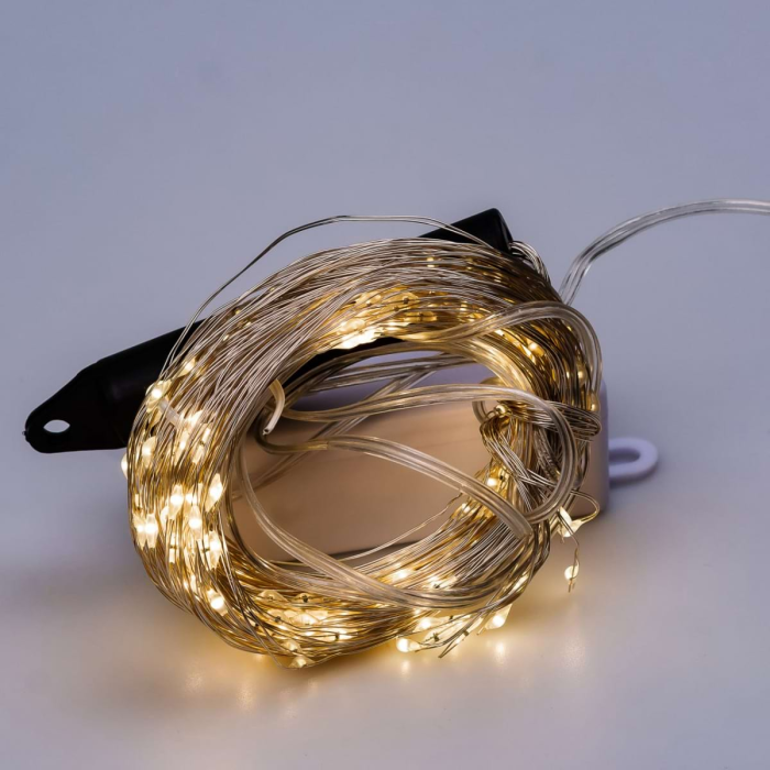 Гірлянда Кінський хвіст 2 м 10 ліній на 200 led лампочок на мідному дроті girlyanda електрична від мережі Жовта (25615)