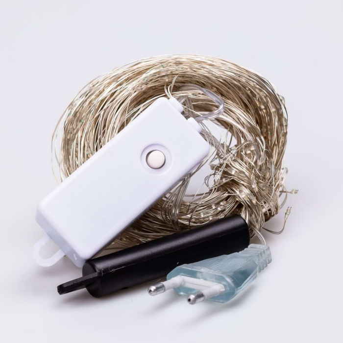 Гірлянда Кінський хвіст 2 м 10 ліній на 200 led лампочок на мідному дроті girlyanda електрична від мережі Жовта (25615)