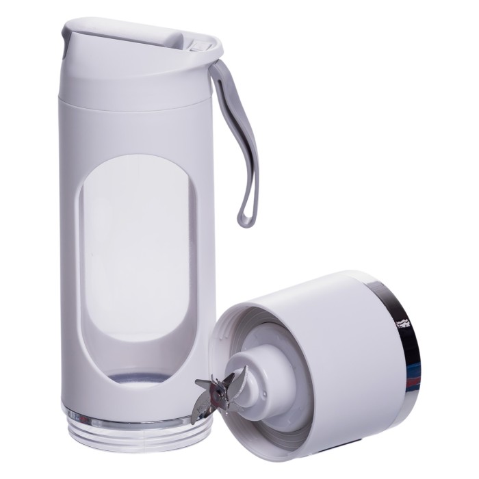 Портативний блендер для смузі на акумуляторі 450 мл 25 Вт USB Білий HP-11-10W (32382)