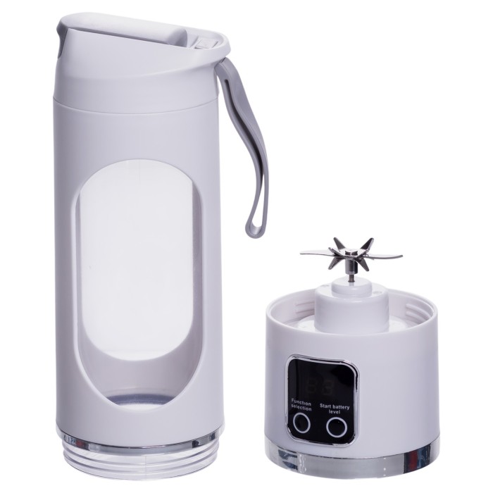 Портативний блендер для смузі на акумуляторі 450 мл 25 Вт USB Білий HP-11-10W (32382)