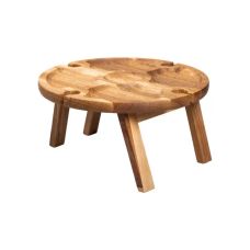 Винний круглий столик з дерева 35х35х18 см на ніжках BWR35018S (24871)