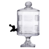 Лимонадниця з краном на підставці скляна 4,5 л прозора HP-19-2 (32958)