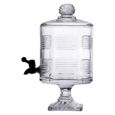 Лимонадниця з краном на підставці скляна 4,5 л прозора HP-19-2 (32958)