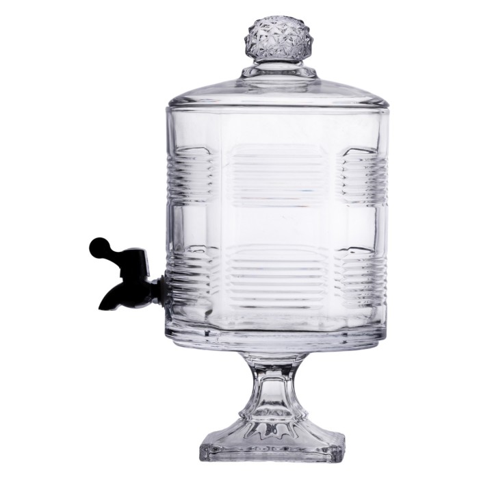 Лимонадниця з краном на підставці скляна 4,5 л прозора HP-19-2 (32958)