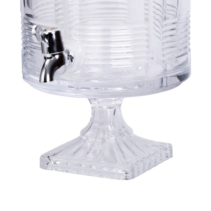 Лимонадниця з краном на підставці скляна 4,5 л прозора HP-19-2 (32958)