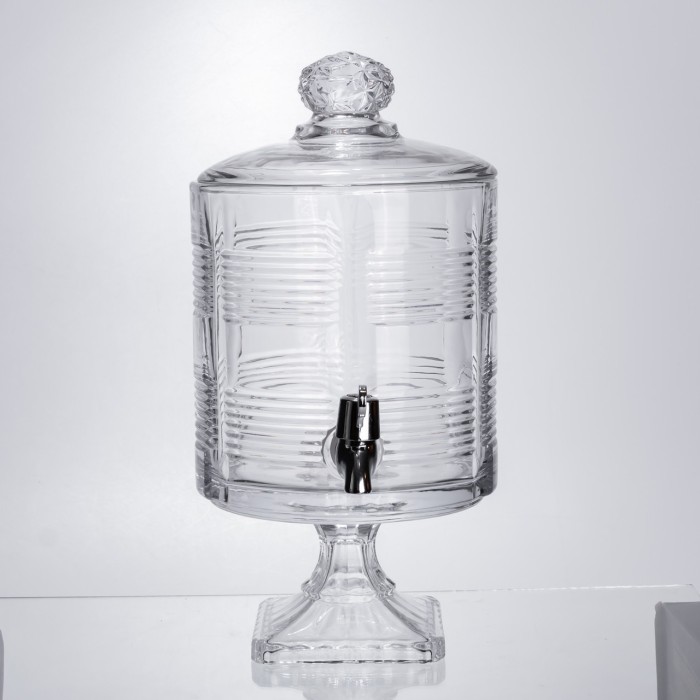 Лимонадниця з краном на підставці скляна 4,5 л прозора HP-19-2 (32958)