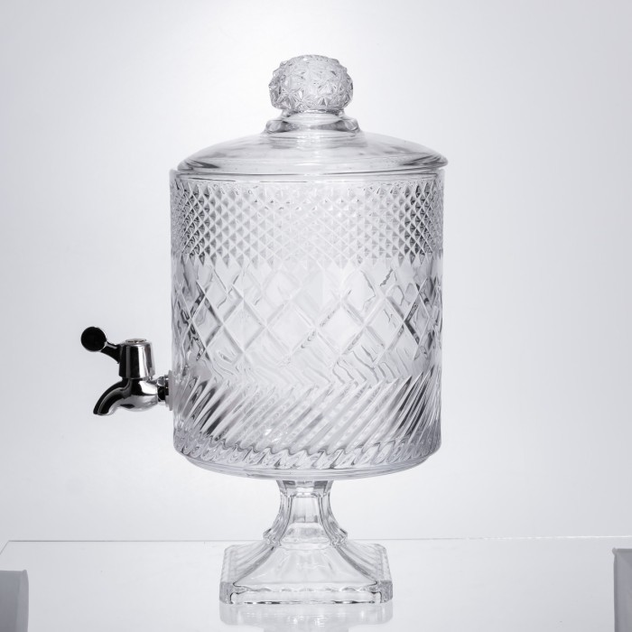 Лимонадниця з краном на підставці скляна 4,5 л HP-19-4 (23105)