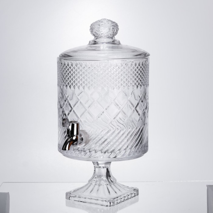 Лимонадниця з краном на підставці скляна 4,5 л HP-19-4 (23105)