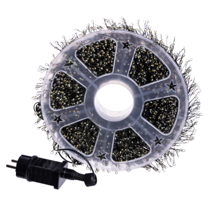 Новорічна гірлянда кімнатна роса 100 м 3000 LED Хвойна лапа зелений провід Мультиколір D3000L100MGML (12761)