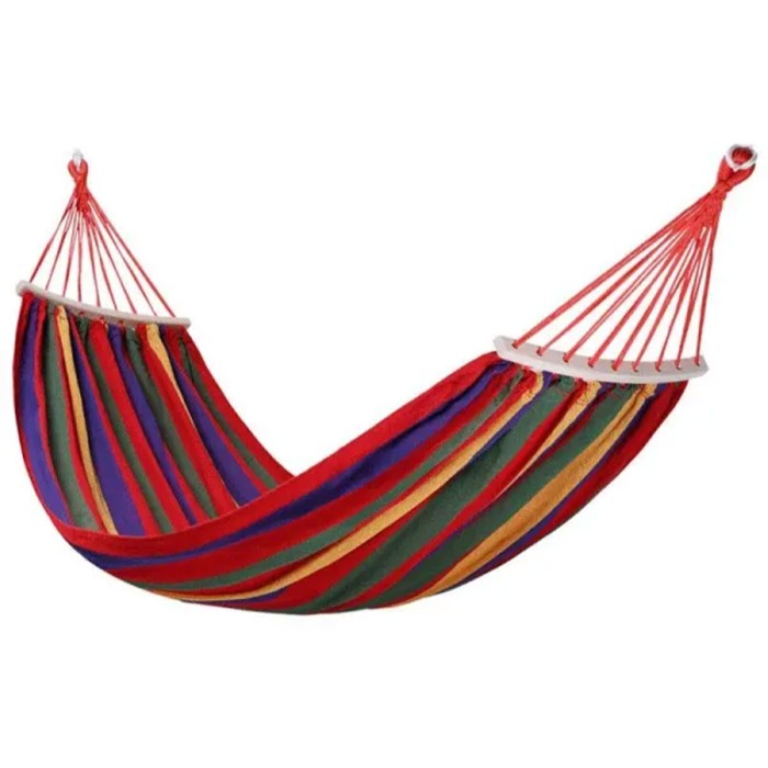 Гамак туристичний підвісний тканинний 174х80 см з планкою Червоний SJ-0010-2R (72566)