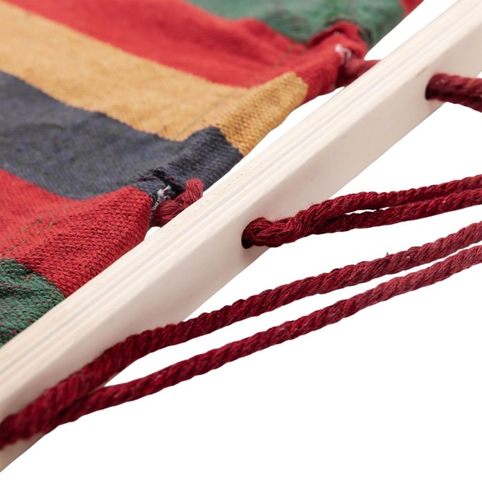 Гамак туристичний підвісний тканинний 174х80 см з планкою Червоний SJ-0010-2R (72566)