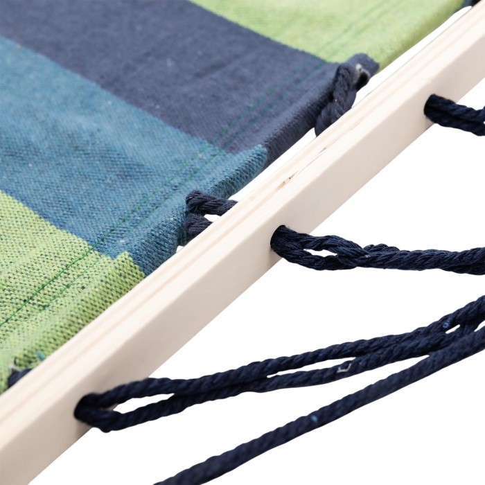 Гамак туристичний підвісний тканинний 174х80 см з планкою Синій SJ-0010-2BL (75776)