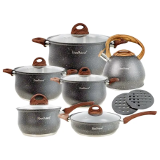 Набір посуду Haus Roland преміальний з антипригарним покриттям і чайником HP33530G (58205)