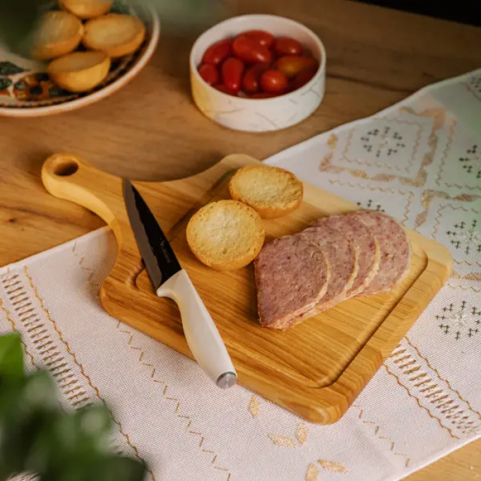 Кухонна обробна дошка дерев'яна 35×20 см з прямокутною основою C7W250350 (57791)