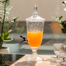 Лимонадниця з краном на ніжці скляна для напоїв 2 л 46 см HP-19-15 (36301)