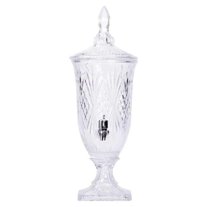 Лимонадниця з краном на ніжці скляна для напоїв 2 л 46 см HP-19-15 (36301)