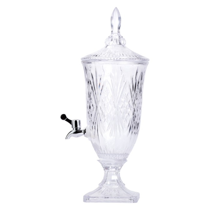 Лимонадниця з краном на ніжці скляна для напоїв 2 л 46 см HP-19-15 (36301)