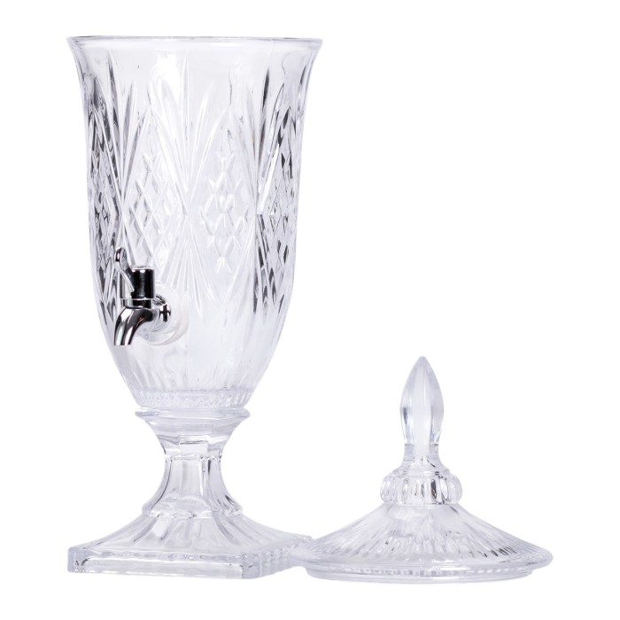 Лимонадниця з краном на ніжці скляна для напоїв 2 л 46 см HP-19-15 (36301)