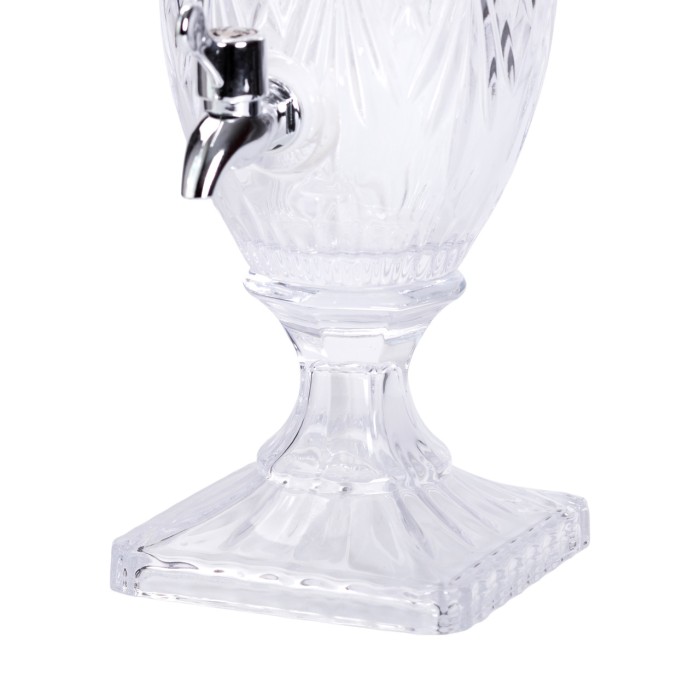 Лимонадниця з краном на ніжці скляна для напоїв 2 л 46 см HP-19-15 (36301)