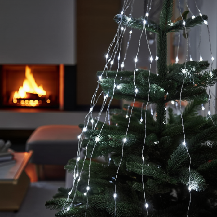 Гірлянда Кінський хвіст 3 м 20 ліній на 600 led лампочок на мідному дроті від мережі Білий 1733015W (50569)