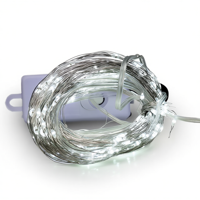 Гірлянда Кінський хвіст 3 м 20 ліній на 600 led лампочок на мідному дроті від мережі Білий 1733015W (50569)