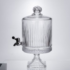 Лимонадниця з краном на підставці скляна 4,5 л прозора HP-19-3045-4 (76724)