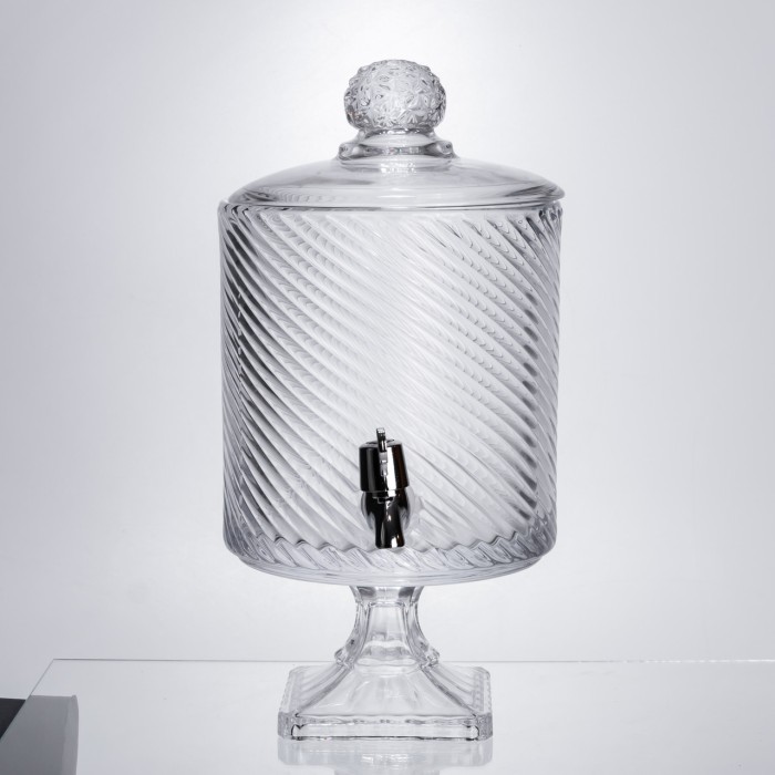 Лимонадниця з краном на підставці скляна 4,5 л прозора HP-19-3045-8 (65212)