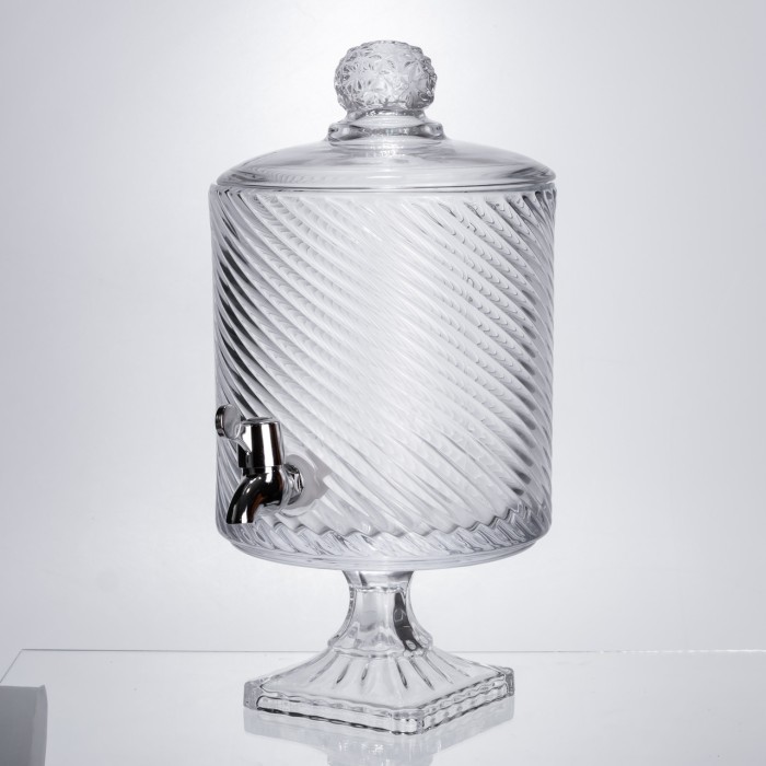 Лимонадниця з краном на підставці скляна 4,5 л прозора HP-19-3045-8 (65212)