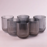 Набір склянок 6 шт скляні склянки 250 мл Сірий HP-19-7112G (27672)