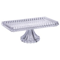 Тортівниця прямокутна на ніжці 33×17×13.5 (см) скляна HP-19-146C (80250)