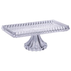 Тортівниця прямокутна на ніжці 33×17×13.5 (см) скляна HP-19-146C (80250)