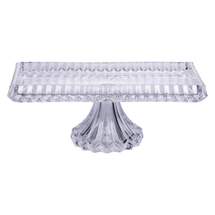 Тортівниця прямокутна на ніжці 33×17×13.5 (см) скляна HP-19-146C (80250)