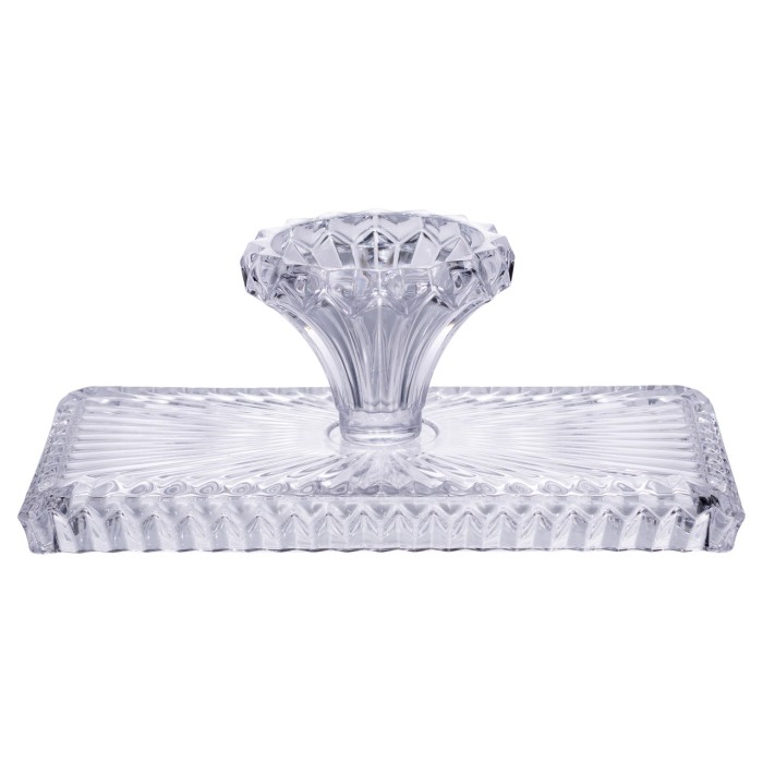 Тортівниця прямокутна на ніжці 33×17×13.5 (см) скляна HP-19-146C (80250)