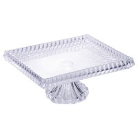 Тортівниця прямокутна на ніжці 30×25×13 (см) скляна HP-19-147 (60790)