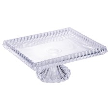 Тортівниця прямокутна на ніжці 30×25×13 (см) скляна HP-19-147 (60790)